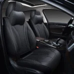 Premium Leather Car Seat Covers for Cars, SUVs & Trucks – Front & Rear Seat Protector, Custom Fit Design – With Headrest Diamond Pattern 25