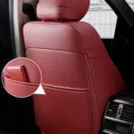 Premium Leather Car Seat Covers for Cars, SUVs & Trucks – Front & Rear Seat Protector, Custom Fit Design – Vertical Stripes Splicing 28 - Afbeelding 2