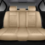 Premium Leather Car Seat Covers for Cars, SUVs & Trucks – Front & Rear Seat Protector, Custom Fit Design – Smooth Grid Pattern 24 - Bild 3