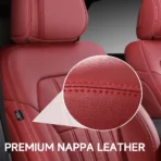 Premium Leather Car Seat Covers for Cars, SUVs & Trucks – Front & Rear Seat Protector, Custom Fit Design – Vertical Stripes Splicing 28 - Afbeelding 4