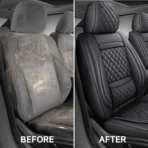 Premium Leather Car Seat Covers for Cars, SUVs & Trucks – Front & Rear Seat Protector, Custom Fit Design – With Lumbar Support Diamond Pattern 26 - Afbeelding 6