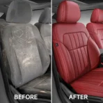 Premium Leather Car Seat Covers for Cars, SUVs & Trucks – Front & Rear Seat Protector, Custom Fit Design – Vertical Stripes Splicing 28 - Afbeelding 6