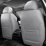 Premium Leather Car Seat Covers for Cars, SUVs & Trucks – Front & Rear Seat Protector, Custom Fit Design – Small Horizontal Stripes 03 - Afbeelding 2