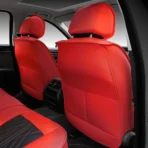 Premium Leather Car Seat Covers for Cars, SUVs & Trucks – Front & Rear Seat Protector, Custom Fit Design – Two-Tone Color Block 08 - Imagen 2