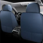 Premium Leather Car Seat Covers for Cars, SUVs & Trucks – Front & Rear Seat Protector, Custom Fit Design – Sporty Horizontal Lines 11 - Imagen 3