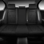 Premium Leather Car Seat Covers for Cars, SUVs & Trucks – Front & Rear Seat Protector, Custom Fit Design – With Lumbar Support Diamond Pattern 06 – Image 3
