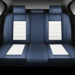 Premium Leather Car Seat Covers for Cars, SUVs & Trucks – Front & Rear Seat Protector, Custom Fit Design – Sporty Horizontal Lines 11 - Imagen 4