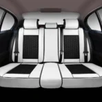 Premium Leather Car Seat Covers for Cars, SUVs & Trucks – Front & Rear Seat Protector, Custom Fit Design – Sporty Stitch Accents 09 - Imagen 3