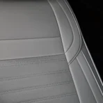 Premium Leather Car Seat Covers for Cars, SUVs & Trucks – Front & Rear Seat Protector, Custom Fit Design – Small Horizontal Stripes 03 - Afbeelding 4