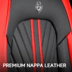 Premium Leather Car Seat Covers for Cars, SUVs & Trucks – Front & Rear Seat Protector, Custom Fit Design – Two-Tone Color Block 08 - Imagen 4