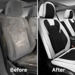 Premium Leather Car Seat Covers for Cars, SUVs & Trucks – Front & Rear Seat Protector, Custom Fit Design – Sporty Stitch Accents 09 - Imagen 6
