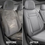Premium Leather Car Seat Covers for Cars, SUVs & Trucks – Front & Rear Seat Protector, Custom Fit Design – Small Horizontal Stripes 03 - Afbeelding 6