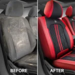 Premium Leather Car Seat Covers for Cars, SUVs & Trucks – Front & Rear Seat Protector, Custom Fit Design – Two-Tone Color Block 08 - Imagen 6