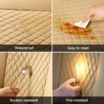 Premium Leather Car Seat Covers for Cars, SUVs & Trucks – Front & Rear Seat Protector, Custom Fit Design  – Luxury Quilted Diamond Padding 07 - Kuva 7