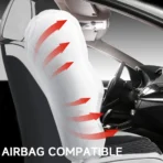 Premium Leather Car Seat Covers for Cars, SUVs & Trucks – Front & Rear Seat Protector, Custom Fit Design – Sporty Stitch Accents 09 - Imagen 8