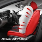 Premium Leather Car Seat Covers for Cars, SUVs & Trucks – Front & Rear Seat Protector, Custom Fit Design – Two-Tone Color Block 08 - Imagen 8