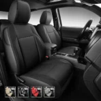 Premium Leather Car Seat Covers for Cars, SUVs & Trucks – Front & Rear Seat Protector, Custom Fit Design – Simple Style 02