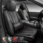 Premium Leather Car Seat Covers for Cars, SUVs & Trucks – Front & Rear Seat Protector, Custom Fit Design – With Lumbar Support Classic Design 04