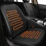 12V/24V winter heated seat cushion with universal fit for all cars, providing warmth and comfort with a heated design.
