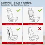 Front Car Seat Covers for All Car-Anti-Slip & Breathable Universal Fit (2PCS) - obrazek 5