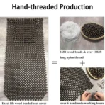 Natural Wood Beaded Seat Cushion for All Cars-Massage & Breathable Universal Fit - Bild 4