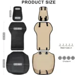 Front Car Seat Covers for All Car-Anti-Slip & Breathable Universal Fit (2PCS) - obrazek 6