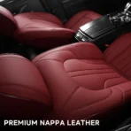 Premium Leather Car Seat Covers for Cars, SUVs & Trucks – Front & Rear Seat Protector, Custom Fit Design – Vertical Wide Stripes 18 - Image 4