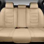 Premium Leather Car Seat Covers for Cars, SUVs & Trucks – Front & Rear Seat Protector, Custom Fit Design – With Lumbar Support Horizontal Design 13 - Imagen 3