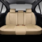 Premium Leather Car Seat Covers for Cars, SUVs & Trucks – Front & Rear Seat Protector, Custom Fit Design – Elegant Splicing 17 - Image 3