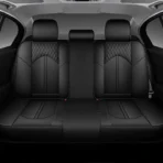 Premium Leather Car Seat Covers for Cars, SUVs & Trucks – Front & Rear Seat Protector, Custom Fit Design – Rhombus Pattern Vertical Stripes 20 - Afbeelding 3