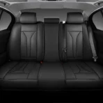 Premium Leather Car Seat Covers for Cars, SUVs & Trucks – Front & Rear Seat Protector, Custom Fit Design – Sporty Vertical Stripes 21 - obrazek 3