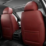 Premium Leather Car Seat Covers for Cars, SUVs & Trucks – Front & Rear Seat Protector, Custom Fit Design – Vertical Wide Stripes 18 - Image 2