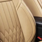 Premium Leather Car Seat Covers for Cars, SUVs & Trucks – Front & Rear Seat Protector, Custom Fit Design – Elegant Splicing 17 - Image 4