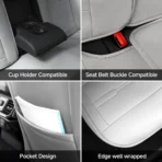 Premium Leather Car Seat Covers for Cars, SUVs & Trucks ?C Front & Rear Seat Protector, Custom Fit Design ?C With Headrest 16 – Bild 5