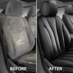 Premium Leather Car Seat Covers for Cars, SUVs & Trucks – Front & Rear Seat Protector, Custom Fit Design – Sporty Vertical Stripes 21 - obrazek 6