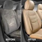 Premium Leather Car Seat Covers for Cars, SUVs & Trucks – Front & Rear Seat Protector, Custom Fit Design – With Lumbar Support Horizontal Design 13 - Imagen 6