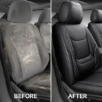 Premium Leather Car Seat Covers for Cars, SUVs & Trucks ?C Front & Rear Seat Protector, Custom Fit Design ?C Soft Padding & Cushioning 15 - Bild 6