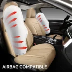 Premium Leather Car Seat Covers for Cars, SUVs & Trucks – Front & Rear Seat Protector, Custom Fit Design – Elegant Splicing 17 - Image 8