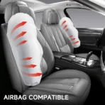 Premium Leather Car Seat Covers for Cars, SUVs & Trucks ?C Front & Rear Seat Protector, Custom Fit Design ?C With Headrest 16 – Bild 8
