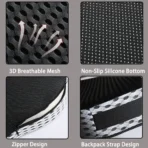 Honeycomb Memory Foam Seat Cushion for All Cars-Breathable & Raised Angle Design & Anti-Slip Universal Fit - Billede 3