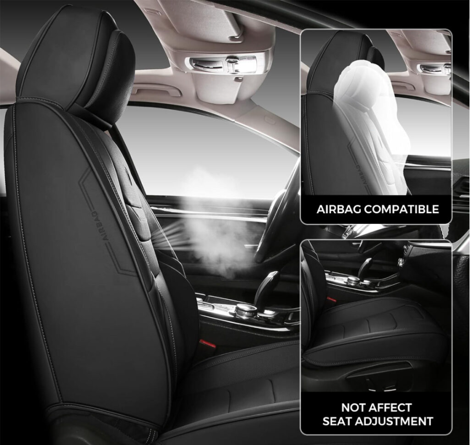 They also include airbag openings to maintain safety features.