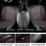 Nappa Leather Seat Cushion for All Cars-360° Full Coverage & Breathable & Anti-Slip Universal Fit - Billede 3