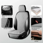 Front Diamond Leather Seat Cushion for All Cars-Breathable & Anti-slip & Protective Universal Fit - Bild 5