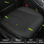 Premium PU Leather Front Seat Cushion for All Cars-Anti-Slip & Lumbar Support Universal Fit - Afbeelding 2