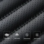 Nappa Leather Seat Cushion for All Cars-Breathable & Anti-Slip Universal Fit - Billede 3