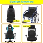 Memory Foam Car Seat Cushion for All Cars-Adjustable & Breathable Universal Fit - immagine 8