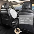 Premium PU Leather Front Seat Cushion for All Cars-Anti-Slip & Lumbar Support Universal Fit - Afbeelding 6