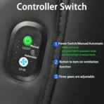 12V Summer Ventilation Seat Cushion for All Cars-Cooling & Massage & Breathable Universal Fit - Billede 3