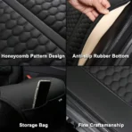 Premium PU Leather Front Seat Cushion for All Cars-Anti-Slip & Lumbar Support Universal Fit - Afbeelding 4