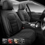 Premium Leather Car Seat Covers for Cars, SUVs & Trucks – Front & Rear Seat Protector, Custom Fit Design – Minimalist Smooth Classic 14